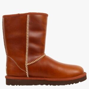 Leather Uggs Short Chestnut size 8